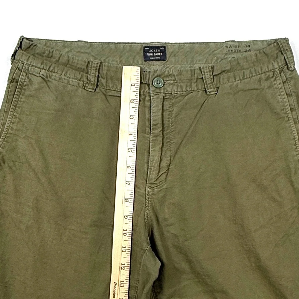 J Crew Sun Faded‎ Cargo Pants Khaki Green 34x33** Cotton